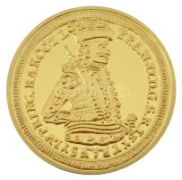 DN "A legértékesebb magyar érmék - II. Rákóczi Ferenc arany, 1707 replika" aranyozott Cu emlékérem kapszulában, "COPY" jelzéssel (40mm) T:PP
