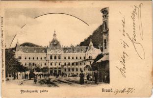 1902 Brassó, Kronstadt, Brasov; Törvényszéki palota. Brassói Lapok könyvkereskedés kiadása / court (b)