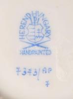 Herendi Apponyi purpur mintás kínáló, jelzett, d: 9 cm