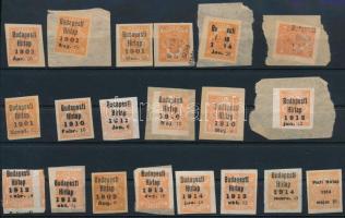 1901-1914 20 db Hírlapbélyeg Budapesti Hírlap előérvénytelenítéssel