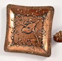 6 darab réz / bronz tárgy, figura, h: 7 cm alatt