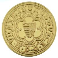 DN "A legértékesebb magyar érmék - Nagy Lajos aranyforintjának replikája" aranyozott Cu em...