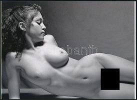 cca 1985 Műtermi akt, szolidan erotikus felvétel, 1 db modern nagyítás, jelzés nélkül, 15x21 cm