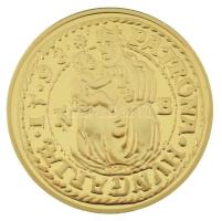 DN "A legértékesebb magyar érmék - Rudolf aranydukátjának replikája" aranyozott Cu emlékér...