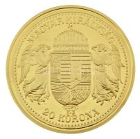 DN "A legértékesebb magyar érmék - IV. Károly arany 20 Korona replikája" aranyozott Cu eml...