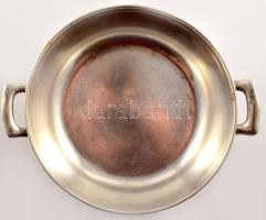 Ezüst (Ag) tál, jelzett, mesterjegyes, d: 13 cm, nettó 130g