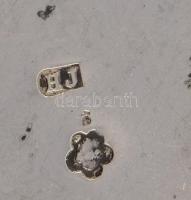 Ezüst (Ag) tál, jelzett, mesterjegyes, d: 13 cm, nettó 130g