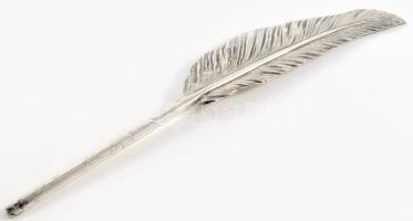 1912 Ezüst (Ag) toll dísz doktori tanulmány elvégzéséért Dr. Breuer Elza névre, jelzett, h: 24,5 cm, nettó 12g