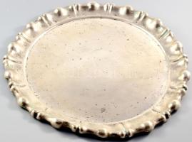 Ezüst (Ag) tálca, jelzett, mesterjegyes, d: 36 cm, nettó 660g