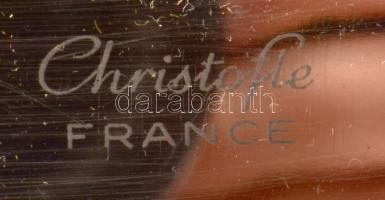 Christofle Boréal 12 személyes evőeszköz készlet, jelzett díszdobozban. Ezüstözött alpakka, jelzett,...