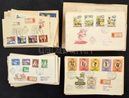Kb 100 db FDC az 1950-1960 közötti időszakból, benne sok címezetlen
