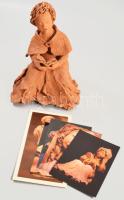 Harmatiné Péter Kati: Kislányának olvasó anya kétalakos kerámia szobor. Hozzá a művész alkotásairól ...
