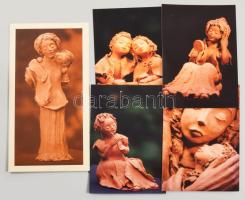 Harmatiné Péter Kati: Kislányának olvasó anya kétalakos kerámia szobor. Hozzá a művész alkotásairól ...