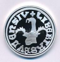 DN "A legértékesebb magyar érmék - Buda városi dénár replika" ezüstözött Cu emlékérem kapszulában, "COPY" jelzéssel (40mm) T:PP