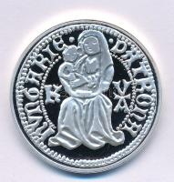 DN "A legértékesebb magyar érmék - Hunyadi Mátyás ezüst garasának replikája" ezüstözött Cu emlékérem kapszulában, "COPY" jelzéssel (40mm) T:PP