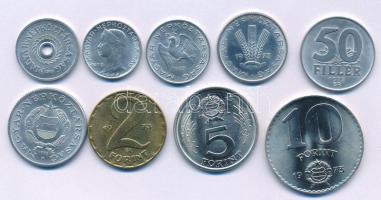 1973. 2f-10Ft (9xklf) forgalmi összeállítás T:UNC