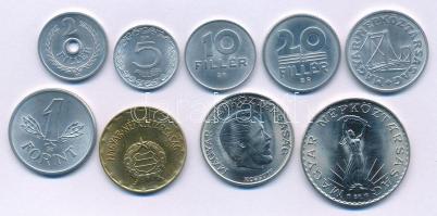 1973. 2f-10Ft (9xklf) forgalmi összeállítás T:UNC