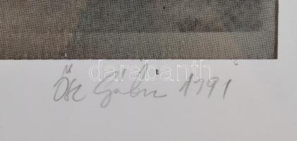 Ősz Gábor (1962): Képek a falon. Szitanyomat, papír. Jelzett. Számozott (57/75). 40x59,5 cm. Üvegeze...