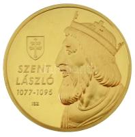 ifj. Szlávics László (1959-) 2011. "Nagy Magyarok / Szent László" aranyozott Cu emlékérem kapszulában (40mm) T:PP