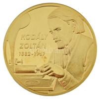 ifj. Szlávics László (1959-) 2011. "Nagy Magyarok / Kodály Zoltán" aranyozott Cu emlékérem kapszulában (40mm) T:PP