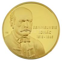 ifj. Szlávics László (1959-) 2011. "Nagy Magyarok / Semmelweis Ignác" aranyozott Cu emlékérem kapszulában (40mm) T:PP