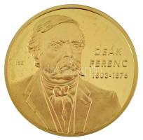 ifj. Szlávics László (1959-) 2011. "Nagy Magyarok / Deák Ferenc" aranyozott Cu emlékérem kapszulában (40mm) T:PP