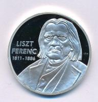 ifj. Szlávics László (1959-) 2011. "Nagy Magyarok / Liszt Ferenc" ezüstözött Cu emlékérem kapszulában (40mm) T:PP
