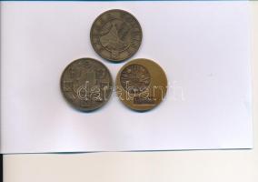 Lapis András (1942-) DN "Makó / Szeged Tourist" kétoldalas bronz emlékérem (42,5mm) + DN "Szeged / Szeged Tourist" kétoldalas bronz emlékérem (42,5mm) + DN "Csongrád / Szeged Tourist" kétoldalas bronz emlékérem (42,5mm) T:AU