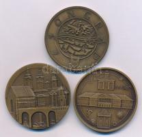 Lapis András (1942-) DN "Makó / Szeged Tourist" kétoldalas bronz emlékérem (42,5mm) + DN &...