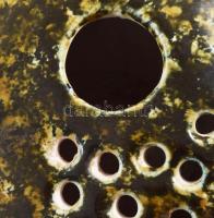 Kerezsi Györgyi Ikebana váza. Mázas kerámia, jelzett, hibátlan 18x17 cm