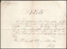 1864 Cilli (Celje, Szlovénia), ex offo levél Pinkafőre (Pinkafeld) küldve, "K. K. Kreisgericht ...