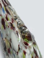 Salgótarjáni üveg hal, anyagában színezett, hibátlan 32 cm