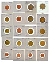 Franciaország 1999-2001. 50c + 2E + Spanyolország 1999-2003. 1c-2E (4xklf,6db) + Belgium 2000. 2c + Luxemburg 2002. 1c-50c (4xklf) + Németország 2006. 2E + Szlovénia 2007. 1c-50c (5xklf) + Ciprus 2009. 2E, mindegyik négyzet alakú karton érmetartóban T:UNC,AU France 1999-2001. 50 Cent + 2 Euro + Spain 1999-2003. 1 Cent - 2 Euro (4xdiff,6pcs) + Belgium 2000. 2 Cent + Luxembourg 2002. 1 Cent - 50 Cent (4xdiff) + Germany 2006. 2 Euro + Slovenia 2007. 1 Cent - 50 Cent (5xdiff) + Cyprus 2009. 2 Euro, all in square cardboard coin holder C:UNC,AU