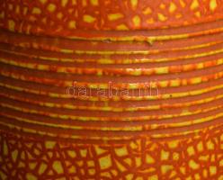 Retro pesthidegkúti váza. Mázas kerámia, j.n. hibátlan m: 39 cm