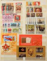 Lenin gyűjtemény 5 db berakólapon: sorok, egyedi értékek, blokkok, CM, FDC, képeslapok stb. Érdemes ...