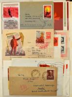 Lenin gyűjtemény 5 db berakólapon: sorok, egyedi értékek, blokkok, CM, FDC, képeslapok stb. Érdemes ...