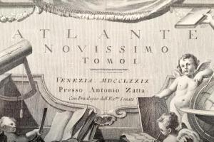 1779 Antonio Zatta (kb. 1757?1797) : Atlante Novissimo c. atlaszának címlapja. Giuliano Zuliani rézm...