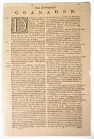Johannes Janssonius: Granata, et Murcia Regna, Granada és Murcia térképe. Színezett rézmetszet. Megj...