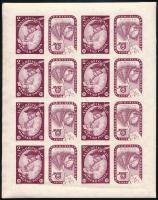 1959 Bélyegnap vágott teljes ív / Mi 1627 imperforate complete sheet