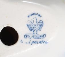 Aquincum aquazur kacsa figura. Terv.: Ősz Szabó Antónia. Jelzett, hibátlan, m: 12 cm