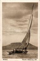 1950 Balaton, Vitorlás Badacsony előtt. Magyar Központi Híradó rt. (EK)