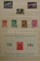 Kis magyar tétel néhány jobb értékkel A/4 16 lapos berakóban + hozzá 1990 osztrák évkönyv + kis oszt...