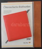 Kis magyar tétel néhány jobb értékkel A/4 16 lapos berakóban + hozzá 1990 osztrák évkönyv + kis oszt...