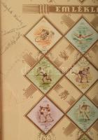 1953 Az Anglia ellen játszott 6:3-as londoni diadal emlékére kiadott emléklap és emlékbélyeg sorozat...