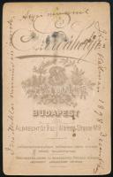 1898 Izsó Kálmán által Izsó Miklós színművésznek dedikált keményhátú fotó Szerdahelyi budapesti műte...