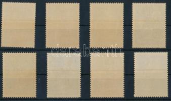 Kínai Népköztársaság 1961 Kerámia lovak Mi 608-615 (Mi EUR 390.-) (barnás gumi / brownish gum)