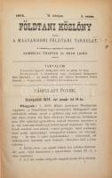 1871-1875 Földtani Közlöny I-V. Évfolyam, 4 kötetbe kötve:

1871 I. évfolyam I-X. szám. Szerk.: Wi...