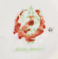 Hollóházi zsebredugott kezű kisfiú + nyújtózkodó kislány. Terv.: Káldor Aurél. Jelzett, hibátlan, m:...