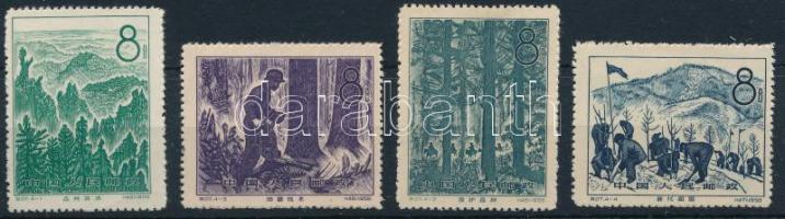 1958 Erdősítés Mi 416-419 (Mi EUR 40.-) (418 piszkos gumi / dirty gum)