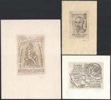 1966-1967. 3db numizmatikai témájú ex-libris, mind jelzett